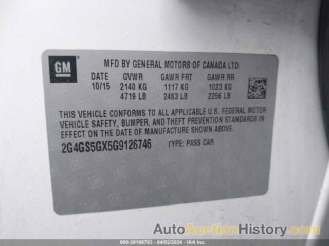 BUICK REGAL TURBO PREMIUM II, 2G4GS5GX5G9126746