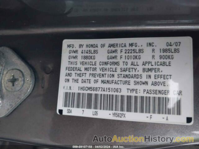 HONDA ACCORD 2.4 EX, 1HGCM56877A151063