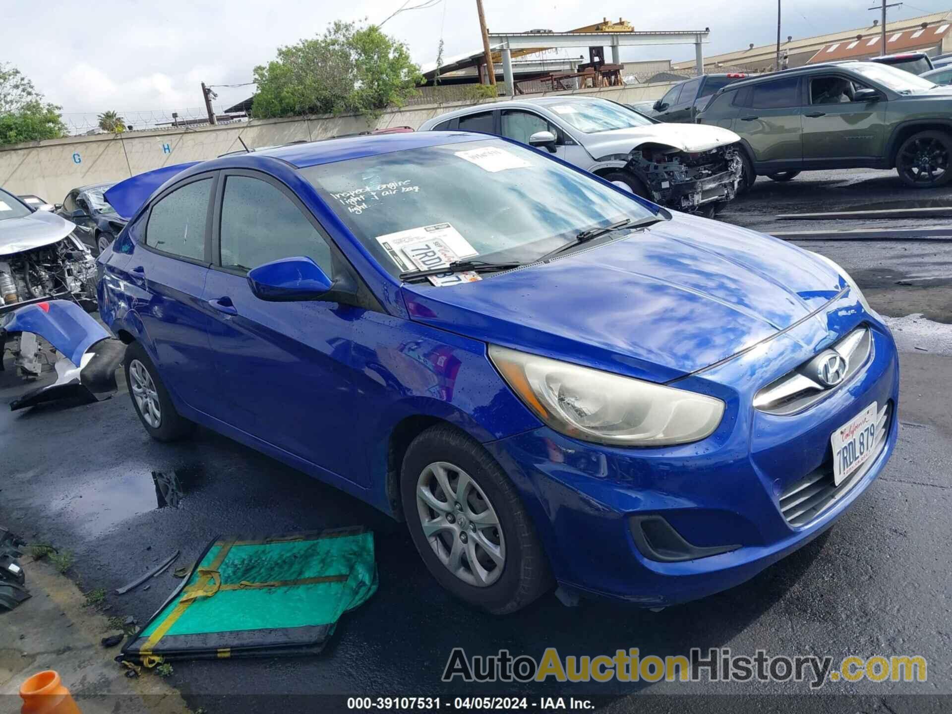 HYUNDAI ACCENT GLS, KMHCT4AE9DU326332