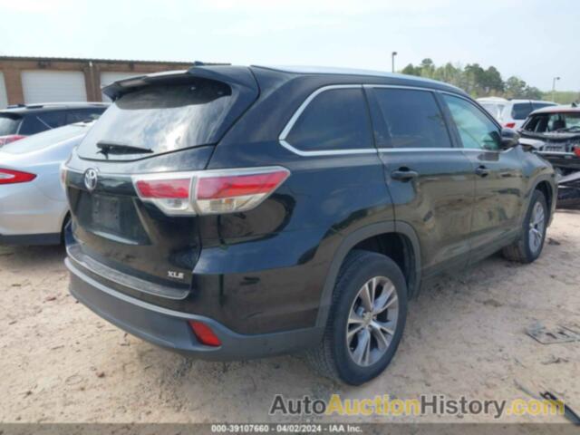 TOYOTA HIGHLANDER XLE, 5TDKKRFH5ES032502