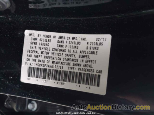 HONDA ACCORD LX, 1HGCR2F34HA172765