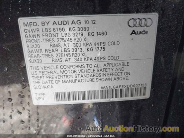 AUDI Q7 3.0T PREMIUM, WA1LGAFEXDD007158