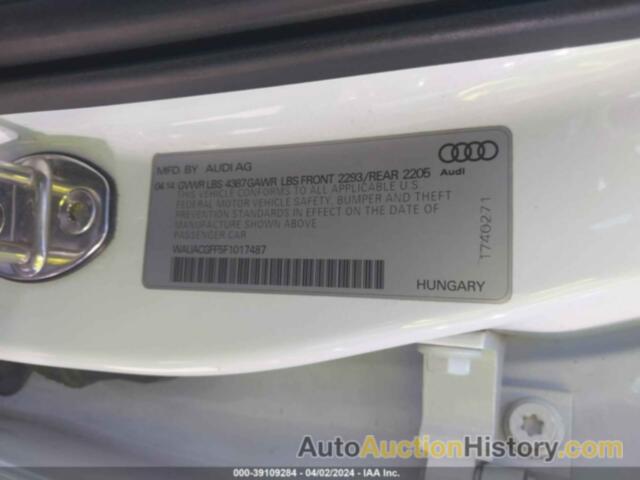 AUDI A3 1.8T PREMIUM, WAUACGFF5F1017487