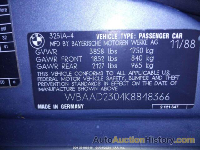 BMW 325 I AUTOMATIC, WBAAD2304K8848366