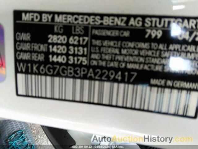 MERCEDES-BENZ S 580 4MATIC, W1K6G7GB3PA229417