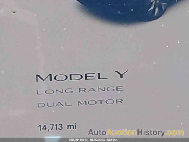 TESLA MODEL Y LONG RANGE DUAL MOTOR ALL-WHEEL DRIVE, 7SAYGDEE7NF461802