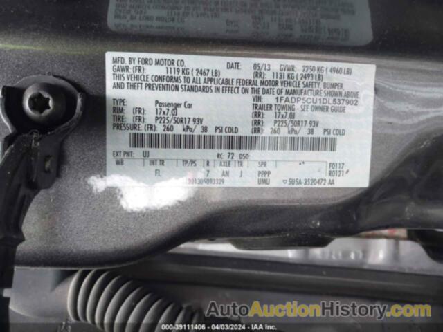 FORD C-MAX ENERGI SEL, 1FADP5CU1DL537902