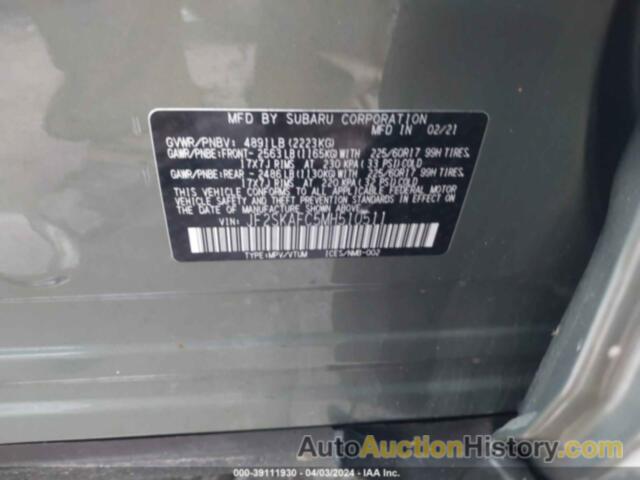 SUBARU FORESTER PREMIUM, JF2SKAFC5MH510511