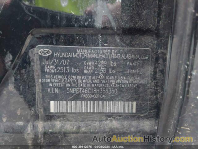 HYUNDAI SONATA GLS, 5NPET46C18H356350