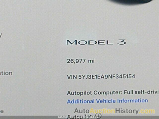 TESLA MODEL 3, 5YJ3E1EA9NF345154