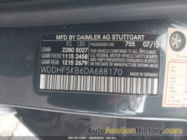 MERCEDES-BENZ E 350 350, WDDHF5KB6DA688170