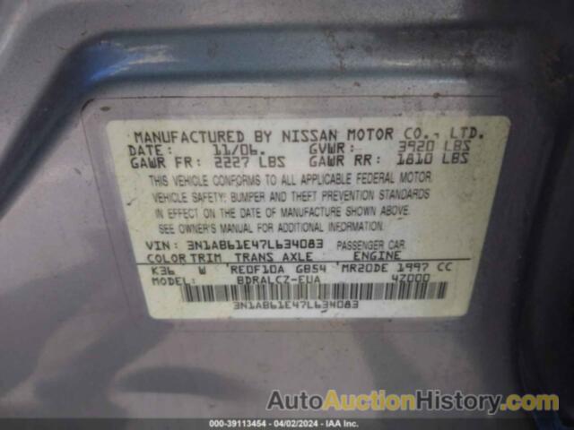 NISSAN SENTRA 2.0, 3N1AB61E47L634083