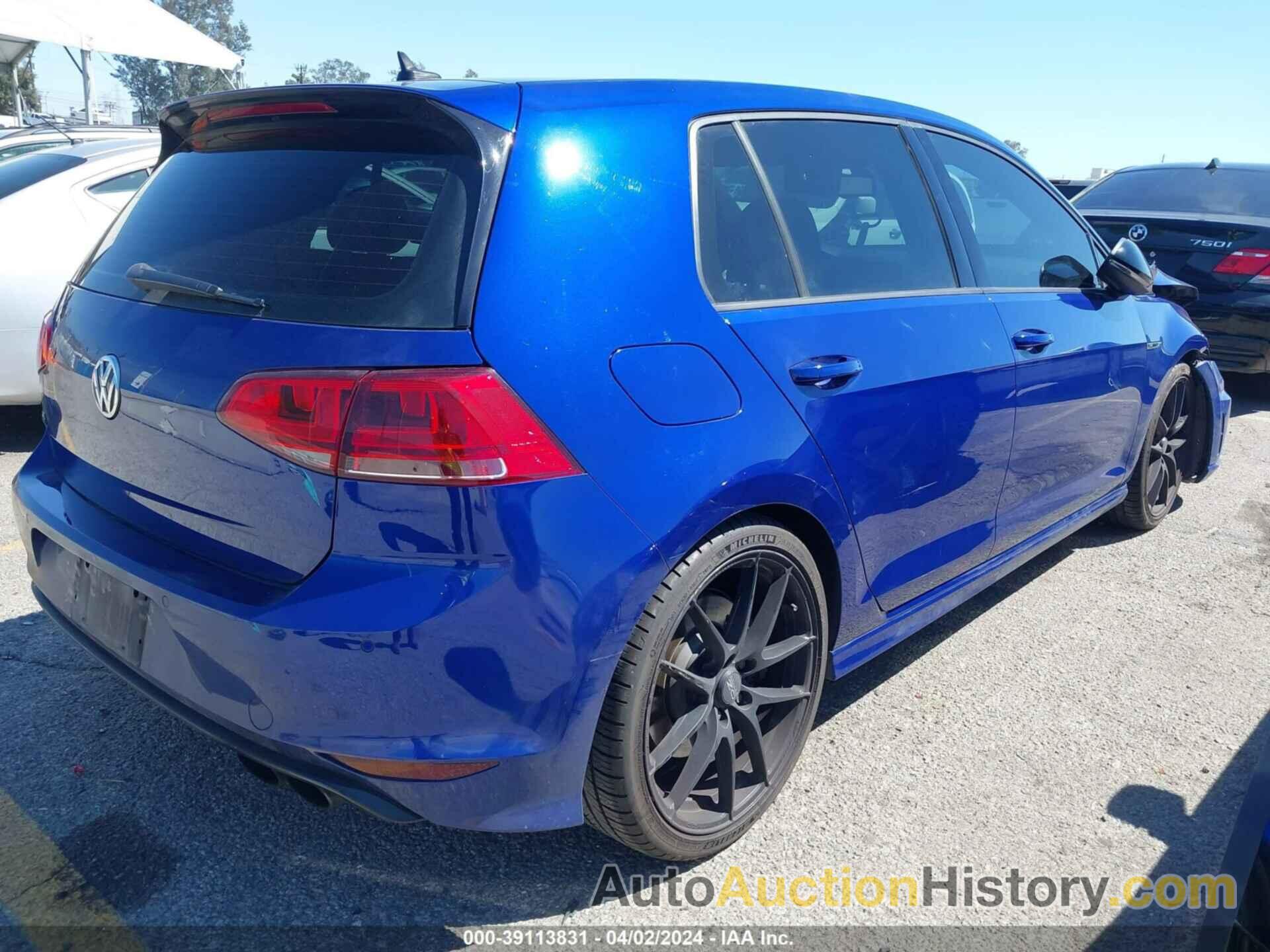 VOLKSWAGEN GOLF R 4-DOOR, WVWLF7AUXFW158454