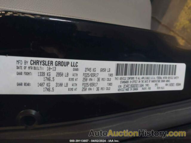 CHRYSLER TOWN & COUNTRY TOURING, 2C4RC1BG6ER211604