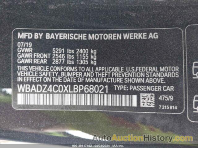 BMW 840I XDRIVE, WBADZ4C0XLBP68021