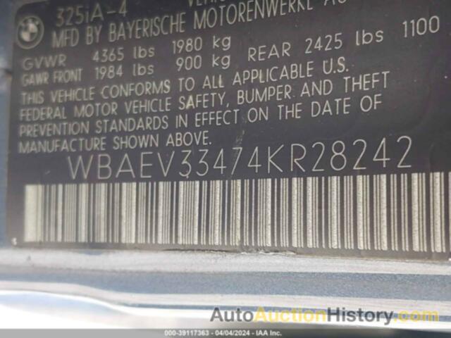 BMW 325 I, WBAEV33474KR28242