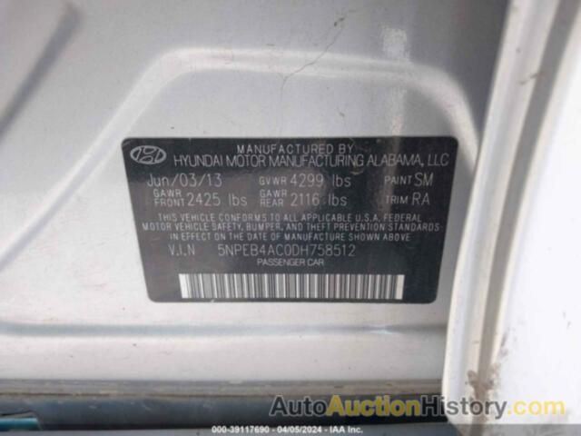 HYUNDAI SONATA GLS, 5NPEB4AC0DH758512