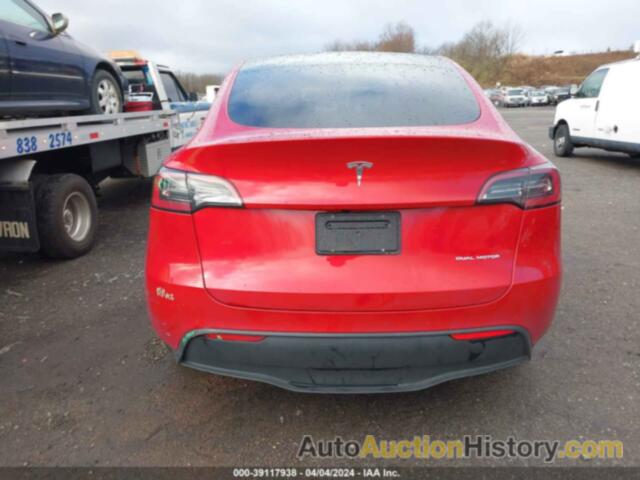 TESLA MODEL Y LONG RANGE DUAL MOTOR ALL-WHEEL DRIVE, 5YJYGDEE4MF258006