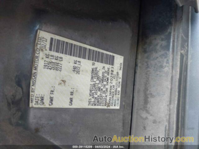 NISSAN ALTIMA 2.5 S, 1N4AL3APXHC202823