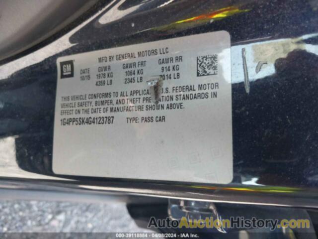 BUICK VERANO, 1G4PP5SK4G4123787