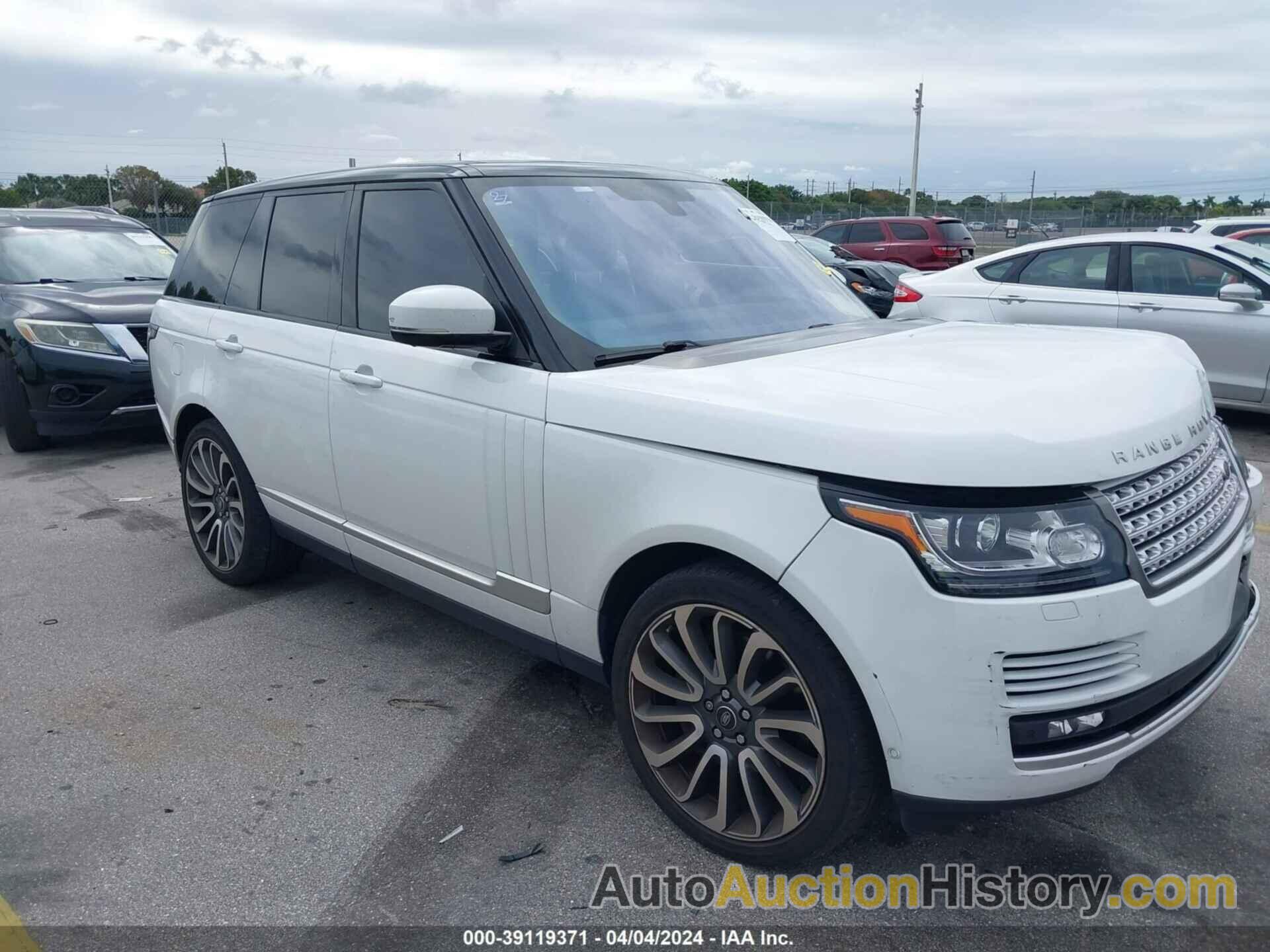 LAND ROVER RANGE ROVER 5.0L V8 SUPERCHARGED, SALGS2EF1GA290344