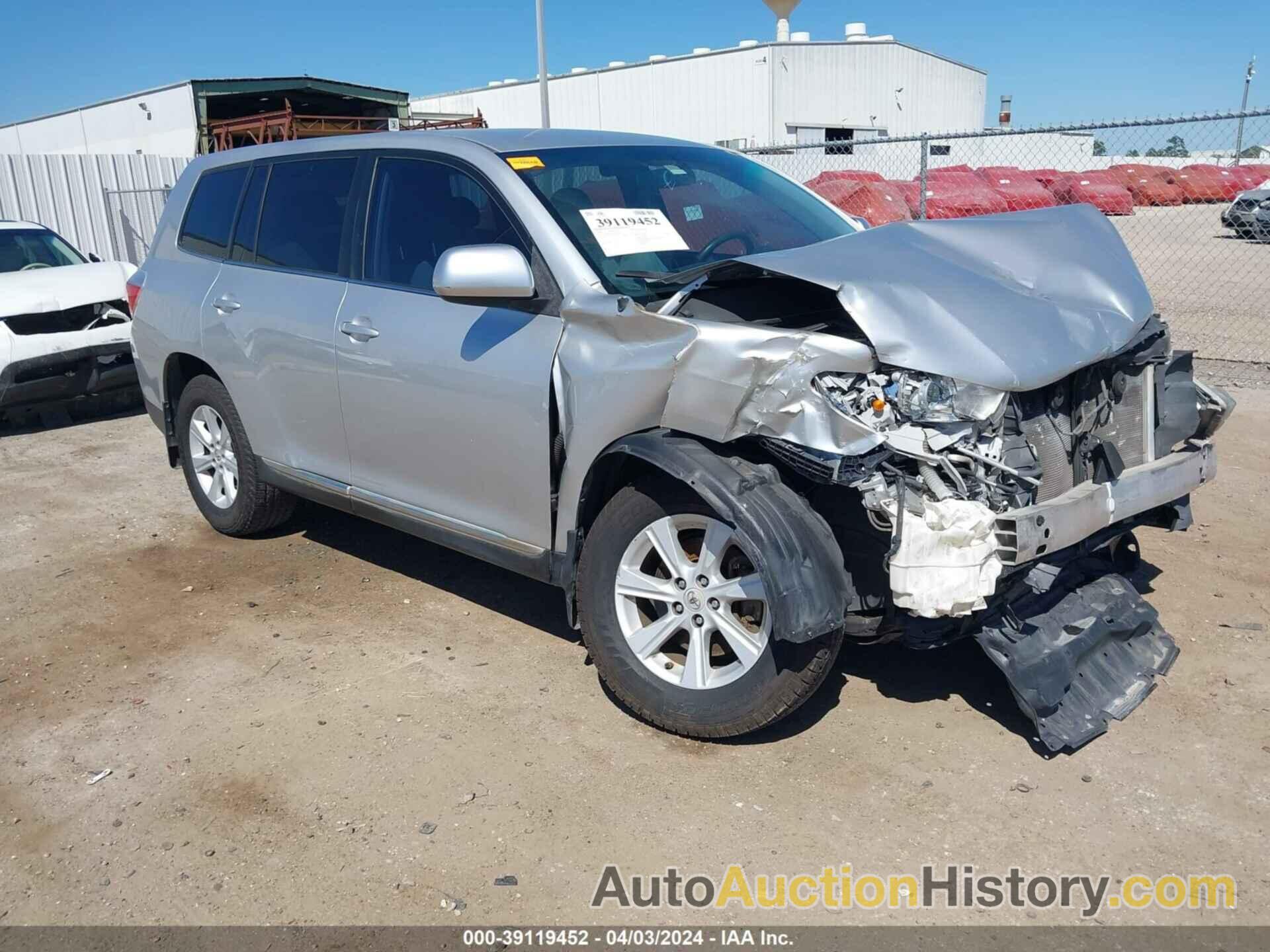 TOYOTA HIGHLANDER BASE V6, 5TDZK3EHXCS060872