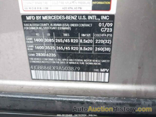 MERCEDES-BENZ ML 350 4MATIC, 4JGBB86EX9A503879