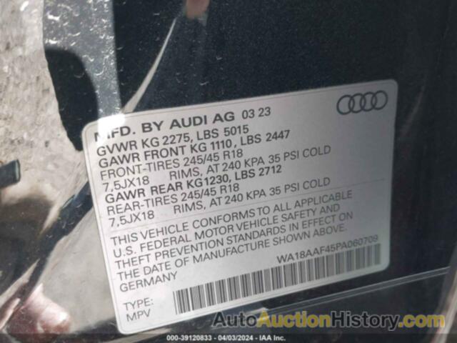 AUDI A4 ALLROAD PREMIUM PLUS 45 TFSI QUATTRO S TRONIC, WA18AAF45PA060709