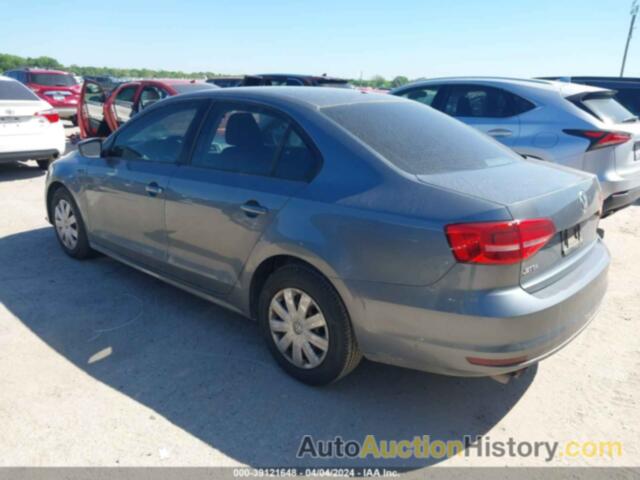 VOLKSWAGEN JETTA 2.0L S, 3VW2K7AJ9FM262346