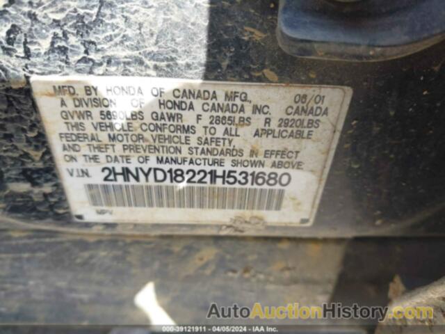 ACURA MDX, 2HNYD18221H531680