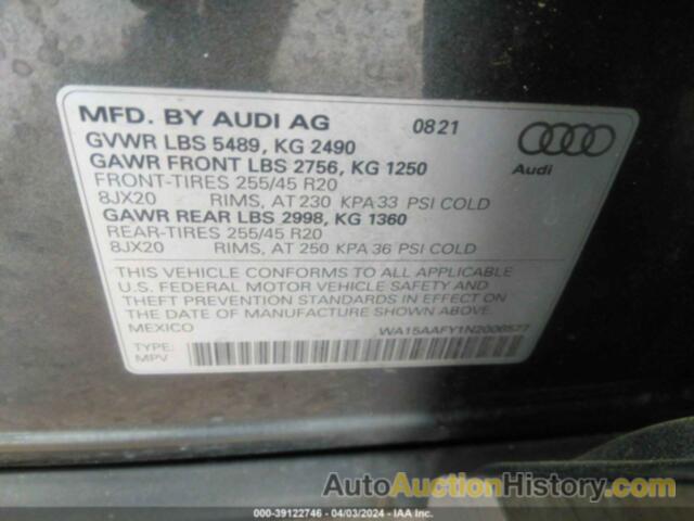 AUDI Q5 SPORTBACK PREMIUM PLUS 45 TFSI S LINE QUATTRO S TRONIC, WA15AAFY1N2006577