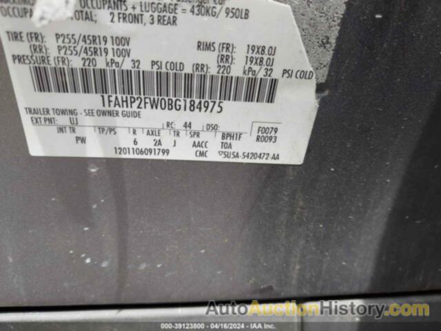 FORD TAURUS LIMITED, 1FAHP2FW0BG184975