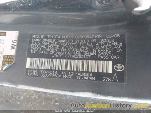 TOYOTA SCION TC, jtkde167190283107