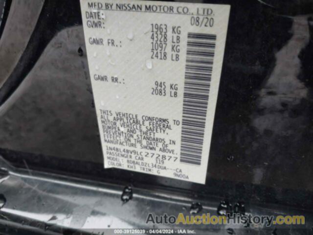 NISSAN ALTIMA S FWD, 1N4BL4BV9LC272877