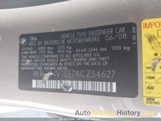 BMW 528XI, WBANV13578CZ54627