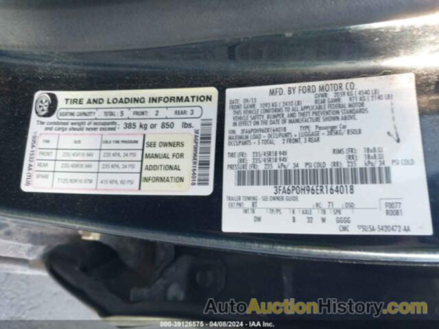 FORD FUSION SE, 3FA6P0H96ER164018