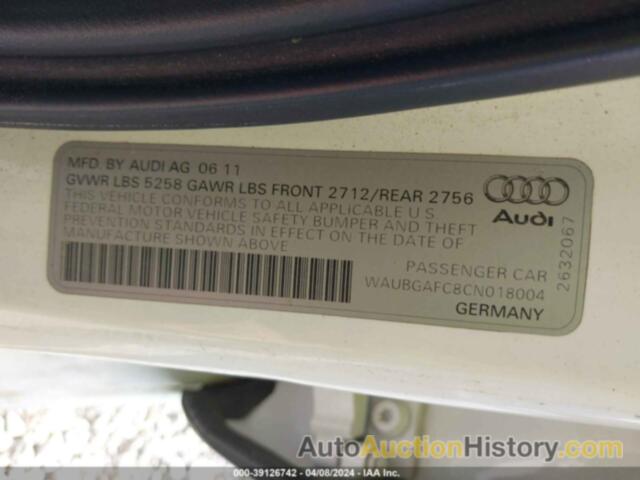 AUDI A6 3.0 PREMIUM, WAUBGAFC8CN018004