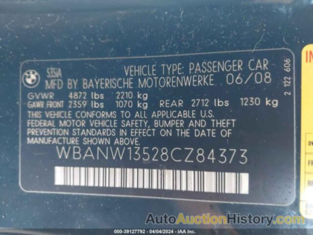 BMW 535I, WBANW13528CZ84373
