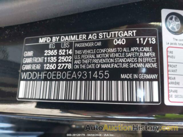 MERCEDES-BENZ E 250 BLUETEC, WDDHF0EB0EA931455