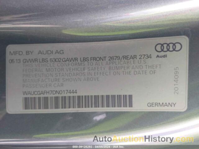 AUDI S5 3.0T PREMIUM PLUS, WAUCGAFH7DN017444