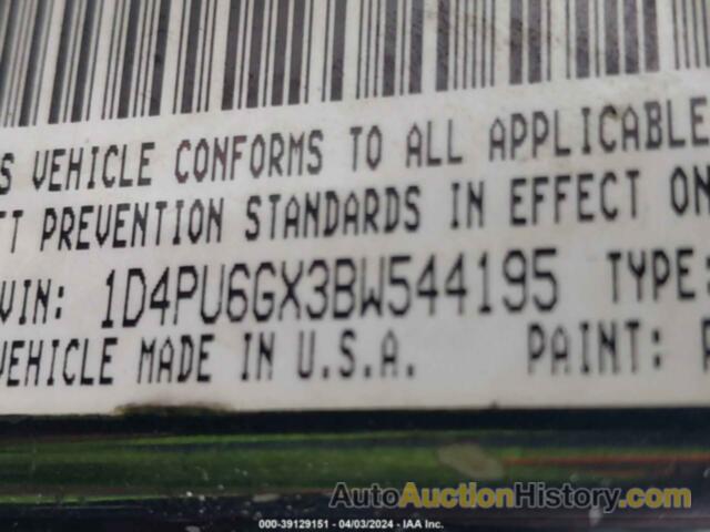 DODGE NITRO DETONATOR, 1D4PU6GX3BW544195