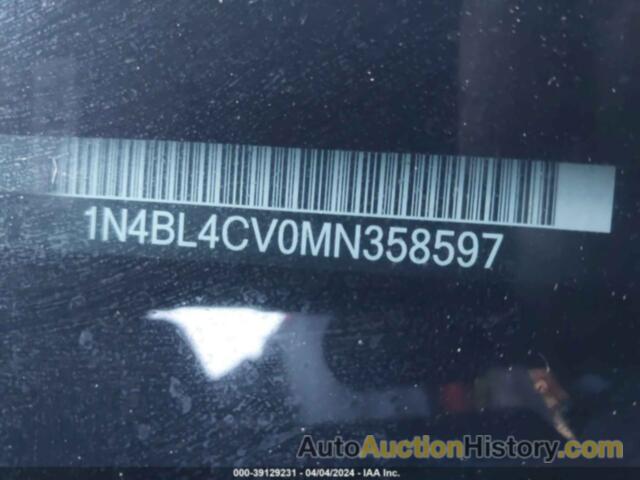 NISSAN ALTIMA SR FWD, 1N4BL4CV0MN358597