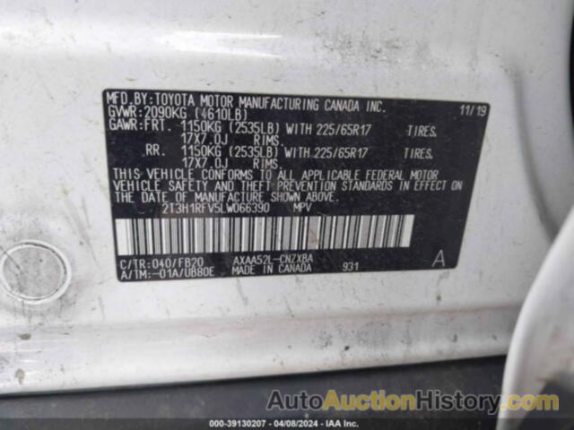 TOYOTA RAV4 LE, 2T3H1RFV5LW066390