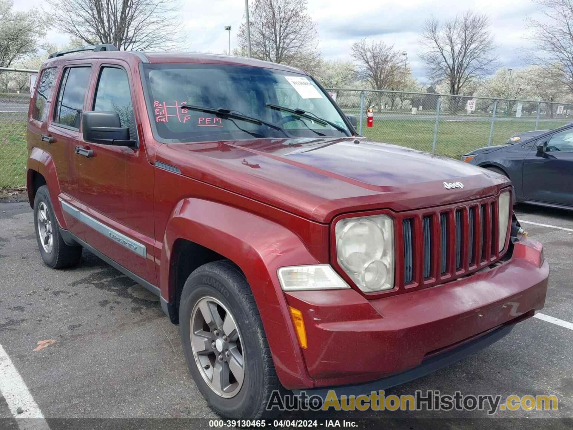 JEEP LIBERTY SPORT, 1J8GN28K58W155176