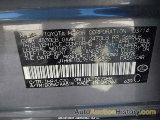 LEXUS GS 350, JTHBE1BL9E5036835