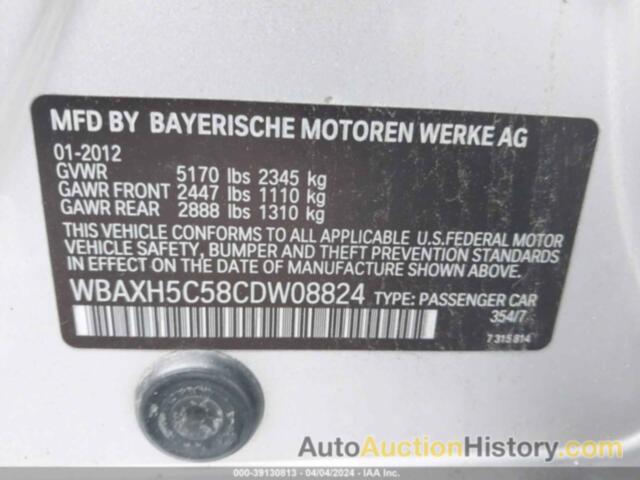 BMW 528I XDRIVE, WBAXH5C58CDW08824