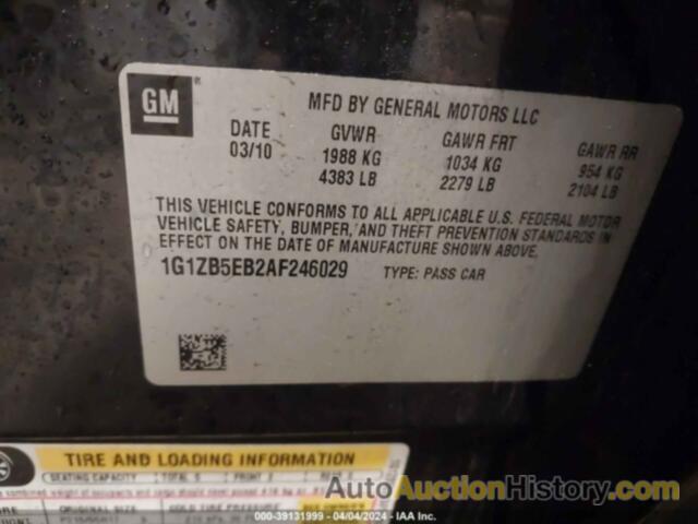 CHEVROLET MALIBU LS, 1G1ZB5EB2AF246029