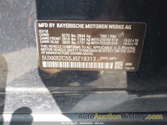 BMW X5 SDRIVE35I, 5UXKR2C55J0Z18313
