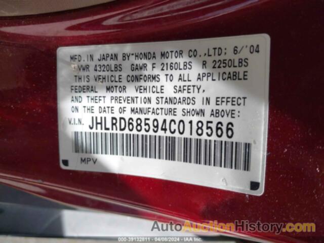 HONDA CR-V LX, JHLRD68594C018566