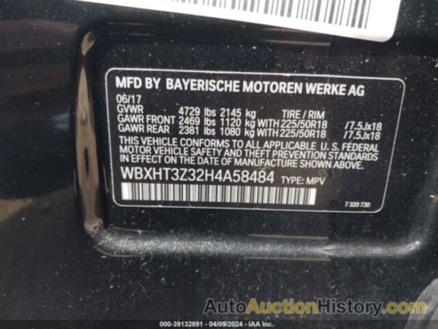 BMW X1 XDRIVE28I, WBXHT3Z32H4A58484